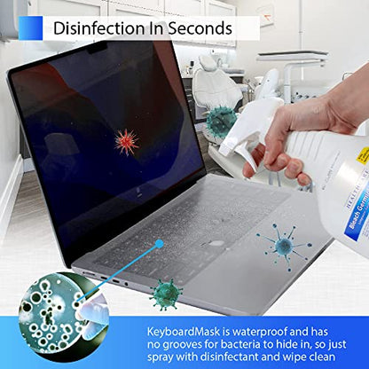 KeyboardMask Matte Keyboard Cover Compatible, 0.12mm Ultra Thin Wipeable Anti-Dust Protector (MacBook Pro 14" 2021-2025) - size: MacBook Pro 14" 2021-2023