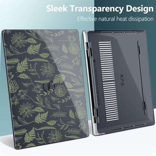 Batianda Sage Botanical Case for Dell XPS 13 Laptop 2024 2025 | Fits Model 9340/9345/9350 13.4" Display, Lightweight Slim Hard Shell Protection for Students and Nature Lovers - color: Plant branches
