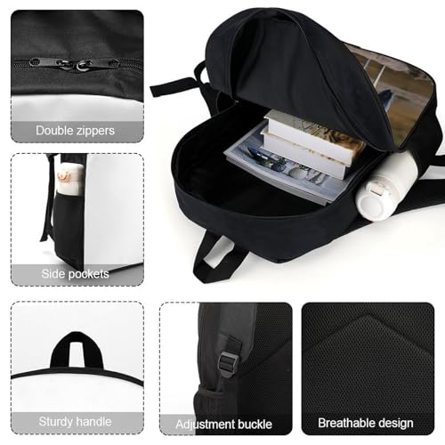17 Inch Heron Laptop Backpack for Men Women Waterproof Lightweight Travel Backpack Commuter Bag Large Capacity Casual Daypack for Business Trip & Outdoor