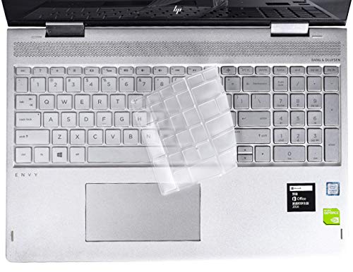 Ultra Thin Keyboard Cover for HP Laptop 15-da 15-db 15-dw 15-dy 15-bs/bw 15-ef 15t 15z 15.6" 15-db0011dx 15-dw0037wm/dw1083wm 15-dy1043dx/dy1051wm 15-ef1001ds, HP 17-by/bs/ca 17.3 Keyboard Skin, TPU - color: Clear TPU