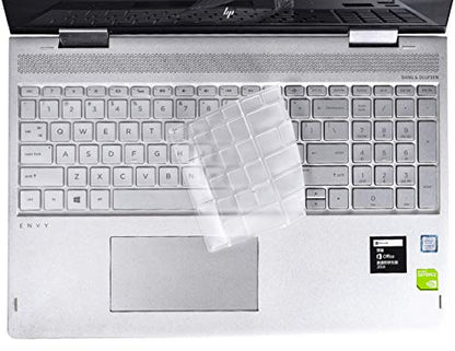 Ultra Thin Keyboard Cover for HP Laptop 15-da 15-db 15-dw 15-dy 15-bs/bw 15-ef 15t 15z 15.6" 15-db0011dx 15-dw0037wm/dw1083wm 15-dy1043dx/dy1051wm 15-ef1001ds, HP 17-by/bs/ca 17.3 Keyboard Skin, TPU - color: Clear TPU