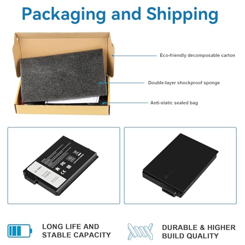 Futurebatt XVJNP Laptop Battery Replacement for Dell Latitude 5430 7330 Rugged Latitude Series P148G P148G001 P149G P149G001 6JRCP 06JRCP M0TN3 0M0TN3 KD1CT 451-BCWQ - size: XVJNP 6.26×3.62×1.26 in