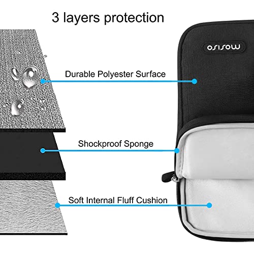 MOSISO Laptop Shoulder Bag for Men, Laptop Bags | Compatible with MacBook Neo 13/Air 13 13.6/Pro,HP Dell ASUS, Briefcase Sleeve Bag with Trolley Sleeve & Front 3 Pockets,Black