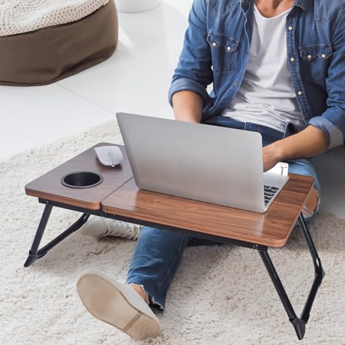 Wishacc Book Stand for Reading in Bed - Hands-Free Reading Companion for Bedtime Relaxation and Comfort - color: Brown