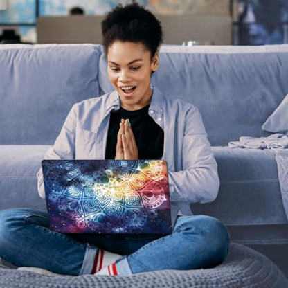 SUPERDANT Laptop Cover Mandala Gradient Starry Sky Universal Laptop Skin Fits 12 13 13.3 14 15 15.4 15.6 Inches Removable Waterproof Vinyl Sticker Personalized Notebook Protector Dark Blue - color: Dark Blue