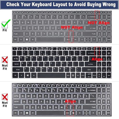 Keyboard Cover for 2026-2024 Acer Aspire Go 15 AG15-31P AG15-32P AG15-42P AG15-71P AG15-71PT, Aspire 15/3D 15, Aspire 3 A315-24P/24PT A315-58/59, Aspire 5 A515-57 A515-57G A515-57G A515-58 -Ultra Thin - color: TPU