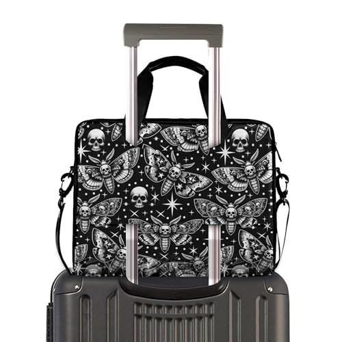 MNSRUU Laptop Bag for 15.6 inch Black Gothic Bats - color: Skull I8854