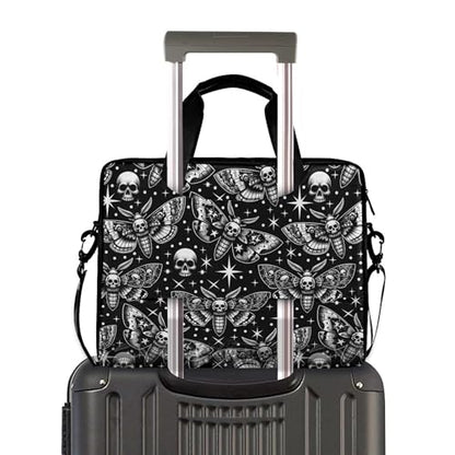 MNSRUU Laptop Bag for 15.6 inch Black Gothic Bats - color: Skull I8854