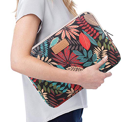 BSLVWG 10 Inch Laptop Sleeve Multi-Color & Size Choices Case/Water-Resistant Neoprene Notebook Computer Pocket Tablet Briefcase Carrying Bag/Pouch Skin Cover - color: Red Leaves, size: 10 inch
