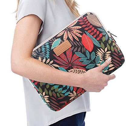 BSLVWG 10 Inch Laptop Sleeve Multi-Color & Size Choices Case/Water-Resistant Neoprene Notebook Computer Pocket Tablet Briefcase Carrying Bag/Pouch Skin Cover - color: Red Leaves, size: 10 inch