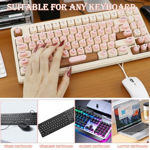Heart-Shaped Silicone Keyboard Stickers for Long Nails with Letters | Reusable Non-Slip Keys Cover, Universal Fit for All Keyboards | Washable, Anti-Static & Portable (70 Pcs) - size: Keyboard Stickers
