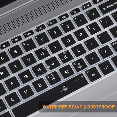 Keyboard Cover Skin for 17.3 HP Laptop 17-cn 17-cp Series 17t-cn400/cn300/cn200 17-cn3399nr 17-cp2199nr 17-cn5075cl 17-cp3155cl cp2025dx 17-cn3003dx 17-cn2083dx cn3327dx 17z-cp200/cp300, Black - color: Black