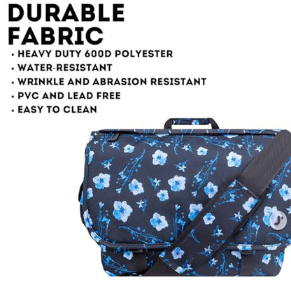 J World New York Thomas Laptop Messenger Bag for Women & Men. Kids Computer Bookbag - color: Night Bloom