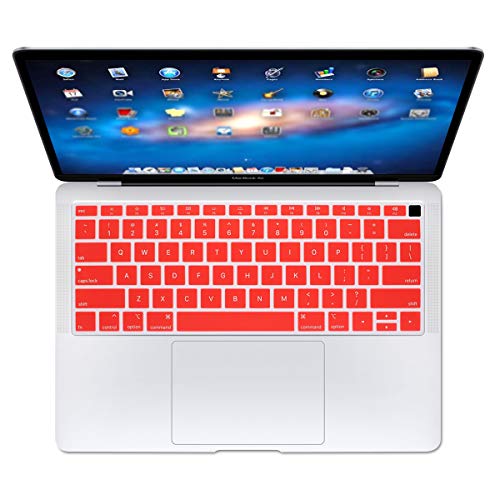 Se7enline for MacBook Pro 13/16 in Keyboard Cover 2019-2026,Gradient Green | Silicone Waterproof Dustproof Durable Washable Laptop Accessories US Layout 2023 2022 2021 2020 2019 2018,Red - color: Red