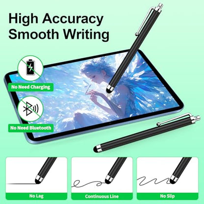 20 Pack Stylus Pen,Stylus Pen for Touchscreen | High Precision and Sensitivity for Everyday Writing/Drawing,Universal Stylus Compatible with Touch Screens,Black - color: 10-Pack-Black