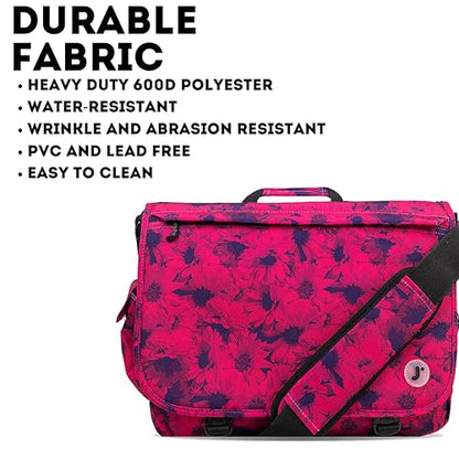 J World New York Thomas Laptop Messenger Bag for Women & Men. Kids Computer Bookbag - color: Bellis