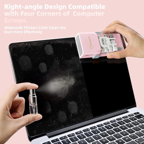Keyboard Cleaner Laptop Cleaning Kit, Keyboard Cleaning Kit Laptop Cleaner, Electronics Cleaning Tool, White, Pink