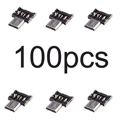 cablecc 100pcs Mini Size USB 3.0 to Micro SD SDXC TF Card Reader with Micro USB 5pin OTG Adapter for Tablet/Cell Phone… - color: Black OTG*100PCS