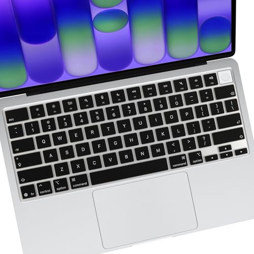 Allinside Keyboard Cover for 2026 MacBook Neo 13-inch A3404 (A18 Pro) & MacBook Air 13"/15" and MacBook Pro 14"/16" (M5 Chip), Premium Silicone Keyboard Protector Skin, US ANSI Layout, Black - color: Black