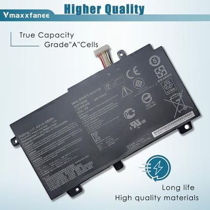 48Wh B31N1726 Laptop Battery Replacement for ASUS TUF Gaming A15 FA506 FA706II FA506IU A17 FA706II FX504 FX505 FX80 FX80G FX80GE FX80GM FX80GD FX86 FX86FE FX86FM Series HSTNN-UB7A TPN-Q173 - size: 7.28*3.77*0.31inch B31N1726