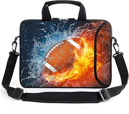 13" laptop bag laptop sleeve chromebook case adjustable shoulder strap with handle accessory pocket for men women (RYD-13-7) - color: Ryd-13-7