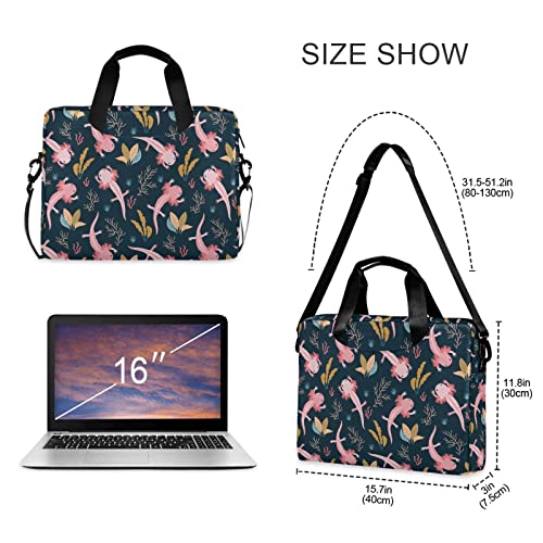 Axolotl & Sea Weed Aquarium Laptop Case 15.6 inch | Waterproof Laptop Briefcase Laptop Bag for Women & Men - color: Color 11