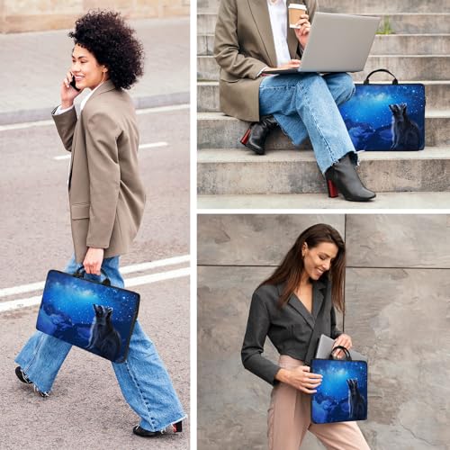 Laptop Bag,14 15 15.6 inch Laptop Case Sleeve,Computer Sleeve with Handle for Women Men,Carrying Case for MacBook,Dell,Lenovo,Notebook Computer,Blue Galaxy Raccoon - color: Blue Galaxy Raccoon