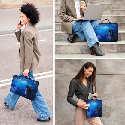 Laptop Bag,14 15 15.6 inch Laptop Case Sleeve,Computer Sleeve with Handle for Women Men,Carrying Case for MacBook,Dell,Lenovo,Notebook Computer,Blue Galaxy Raccoon - color: Blue Galaxy Raccoon
