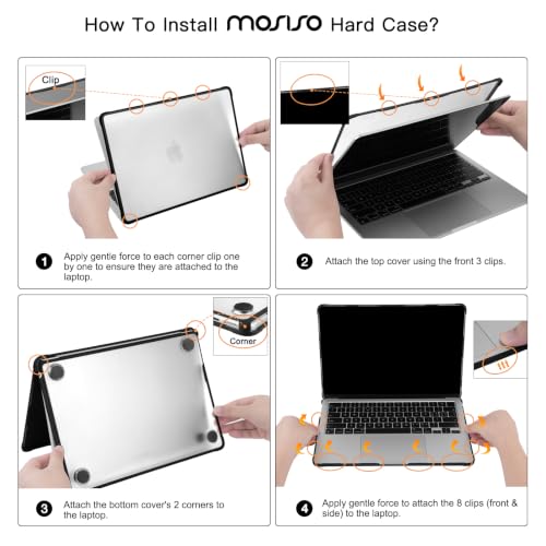 MOSISO Compatible with MacBook Air 13 inch Case M5 2026 M4 M3 M2 2025-2022 | A3449 A3240 A3113 A2681,Seamlessly Closes Reinforced Crack-Resistant Hard Shell for MacBook Air 13.6 inch Case, Pink - color: Pink