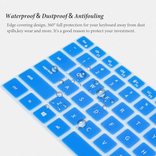 Keyboard Cover for Dell Latitude 7410 7420 7430 7440 5440 5420 5430 5431 14" Notebook, Dell Latitude 7520 15.6 inch/Dell Latitude 9420 9430 9510 9520, Dell Latitude 14" 15.6" Skin-Blue - color: Blue