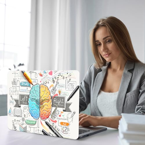 Funut Compatible with MacBook Air 13 inch Case 2022 2021 2020 2019 2018 A2337 M1 A2179 A1932 Touch ID,MacBook Air M1 Case Protective Plastic Hard Shell Case + Keyboard Cover,11Cartoon Brain - color: Cartoon Brain, size: Mac Air 13" 2018-2022(A1932/A2179/A