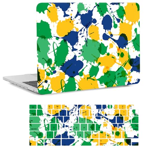 Compatible with MacBook Pro 14 inch Pro/Max Case 2025-2021 M5/M4/M3/M2/M1 Models A3434 A3185 A3401 A3112 A2918 A2992 A2779 A2442, Plastic Laptop Shell & Keyboard Cover, Colorful Splashes - color: Colorful Splashes, size: Pro 14.2" (2026-2021)M5/M4/M3/M2/M