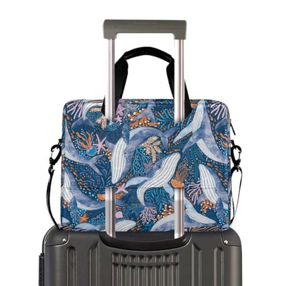 Cute Whale Laptop Case 15.6 in Computer Bag | Waterproof Laptop Briefcase Laptop Bag for Women & Men - color: Cute Whale