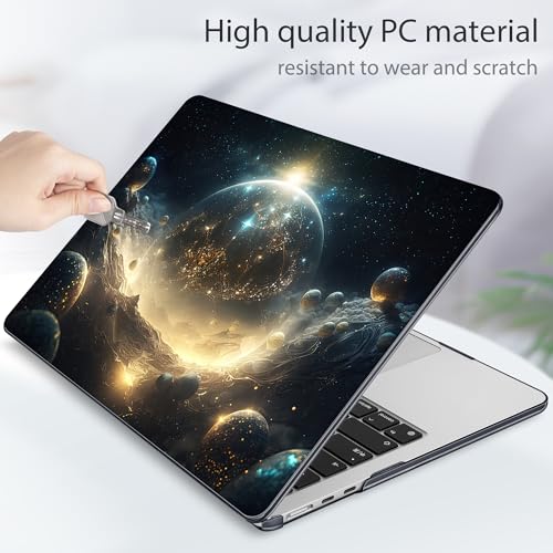 Tuiklol for MacBook Air 13 inch Case M5 2026 M4 2025 M3 2024 M2 2022 Release Model A3449 A3240 A3113 A2681,Plastic Hard Shell Cover for MacBook Air 13.6 with Touch ID, Birth of Galaxy - color: Birth of Galaxy