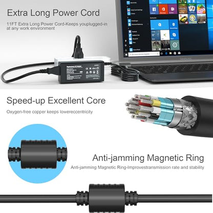 19V 2.37A 45W AC Adapter Laptop Charger Compatible with Acer Aspire 5 A515-44 A515-46 A515-54 A515-55 A515-56 A517-52 A515-56-32DK A515-46-R3UB 55-56UK for Chromebook R11 Series Power Cord