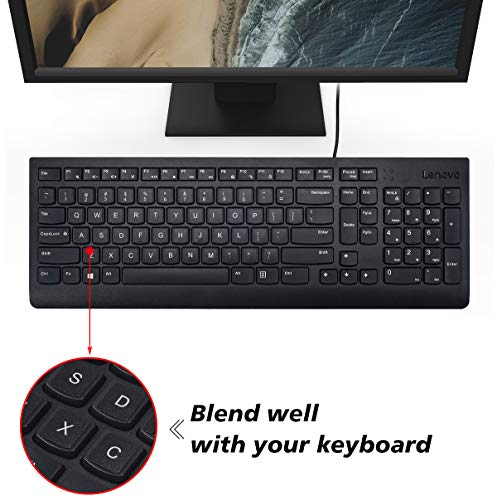 3PCS Universal English Keyboard Letter Stickers, Replacement English Keyboard Stickers with Black Background and White Lettering for PC Computer Laptop Desktop-English