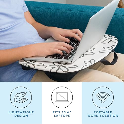 LAPGEAR MyStyle Lap Desk – Brushed Flower, Fits 15.6” Laptops - color: Brushed Flower