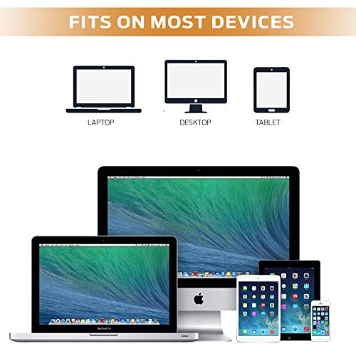 DH Webcam Cover Slide (Black 3-Pack) Ultra-Thin Metal Web Camera Cover Fits Computer, Laptops, Smartphones, MacBook 2018, iPhone, PC, Tablet, iPad, Mac | Enhanced Privacy & Security Protection