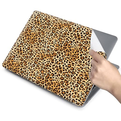 Universal Laptop Skin for 13-16 Inch Laptops,Vinyl Protective Sticker Decal,Easy DIY Trim-to-Fit for HP/Dell/MacBook,Bubble-Free & Removable,Leopard Print - color: Leopard print