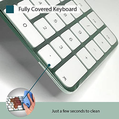 KeyboardMask Matte Finish Keyboard Cover Compatible with 2021 iMac Apple Wireless Magic Keyboard with Numeric, 0.12mm Ultra Thin Fully Covered Flat Style Wipeable Anti-Dust Protector
