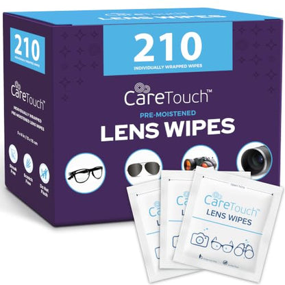 210 Count Lens Wipes for Eyeglasses, Eyeglass Cleaning Wipes Pre-moistened Individually Wrapped Scratch-Free Streak-Free Eye Glasses Cleaner Wipes for Sunglasses, Camera Lens, Screens - size: 210 Count (Pack of 1)