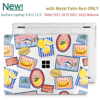 Case for Surface Laptop 5/4/3 13.5", Post Stamps | Hard Shell Case with Keyboard Cover & Screen Protector. Fits Surface Laptop 5/4/3 13.5" Metal Palm Rest Models 1951/1868. - color: Post Stamps