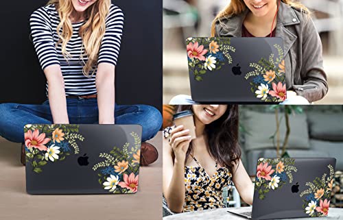 CISSOOK Compatible with MacBook Air 13 inch Case M2 M3 M4 M5 | A3449 A3240 A3113 A2681, 5in1 Set Hard Shell Case Keyboard Cover for MacBook Air 13.6 inch 2022 - 2026,Retro Flower - color: Air13.6inch-Blooming Retro Flower
