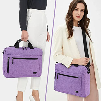 RAVUO 15.6 inch Laptop Bag for Women, Purple | Lightweight Bag - color: 15.6inch-purple