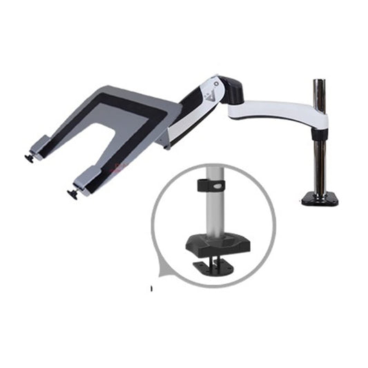 GST112T-LP20 Full Motion Aluminum Strong Gas Spring Dual Arm Laptop Desktop Mount Swivel Stand Grommet Hole Clamp Notebook Tray(Grommet Base) - color: Grommet base