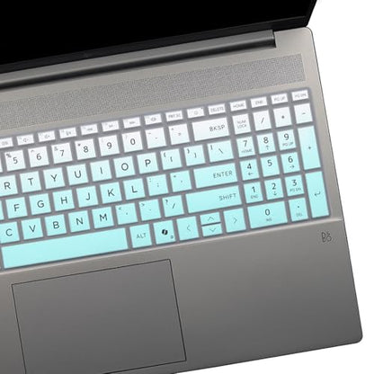 2 PCS Keyboard Cover for HP 15.6" Laptop 15-fc 15-fd 15z-fc000 15-fd0083wm 15t-fd000,HP OmniBook 5 AI 16" 16-ag 16-af 16-ba 16-bc 16z-ag100 16z-bc100 Series Laptop 16-af1037nr 16-bc1047nr-MGreen+Clear - color: MGreen+Clear