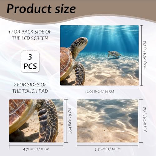 Laptop Skin 12.1-15.6 inch Removable Universal Reusable Laptop Sticker Decal,Waterproof No Residue Vinyl Cover,Scratch-Resistant Cuttable Full Wrap Sticker for Notebook, Cute Sea Turtle - color: Cute Sea Turtle
