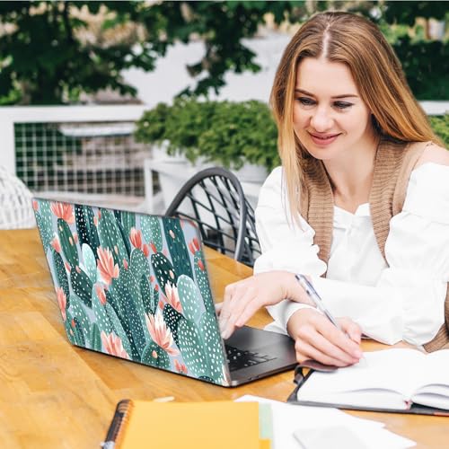 Laptop Skin Sticker Decal, Universal Reusable Vinyl Laptop Cover for 12" 13" 13.3" 14" 15" 15.4" 15.6" Notebook PC, Waterproof Scratch-Resistant with 2 Wrist Pads, Easy to Apply & Remove,Art Cactus - color: Art Cactus