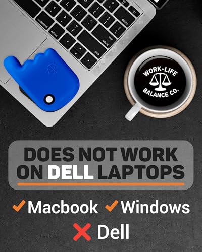 Trackpad Mouse Jiggler USB-C Rechargeable, Silent Undetectable Mouse Mover | Doesn't Work on Dell, No Software, Automatic, Mechanical Touchpad Shaker, Long Battery Life, Made in USA, PC Laptop Wiggler - color: Blue