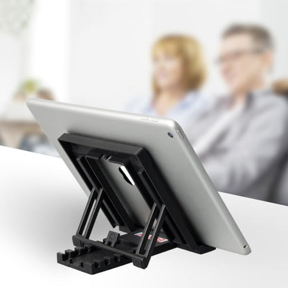 ARTIBETTER Adjustable Portable Tablet Holder Stand Mini Folding Flat Plate Bracket Compatible with Tablets and Laptops for Vertical and Horizontal Viewing